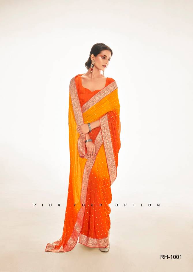 Stavan Brahmastra New Fancy Exclusive Wear Georgette With Foil Print Saree Collection 